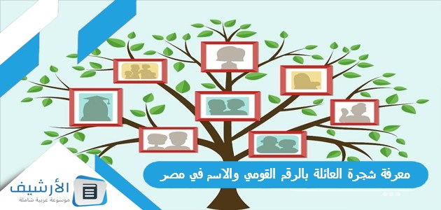 معرفة شجرة العائلة بالرقم القومي والاسم في مصر من دار المحفوظات